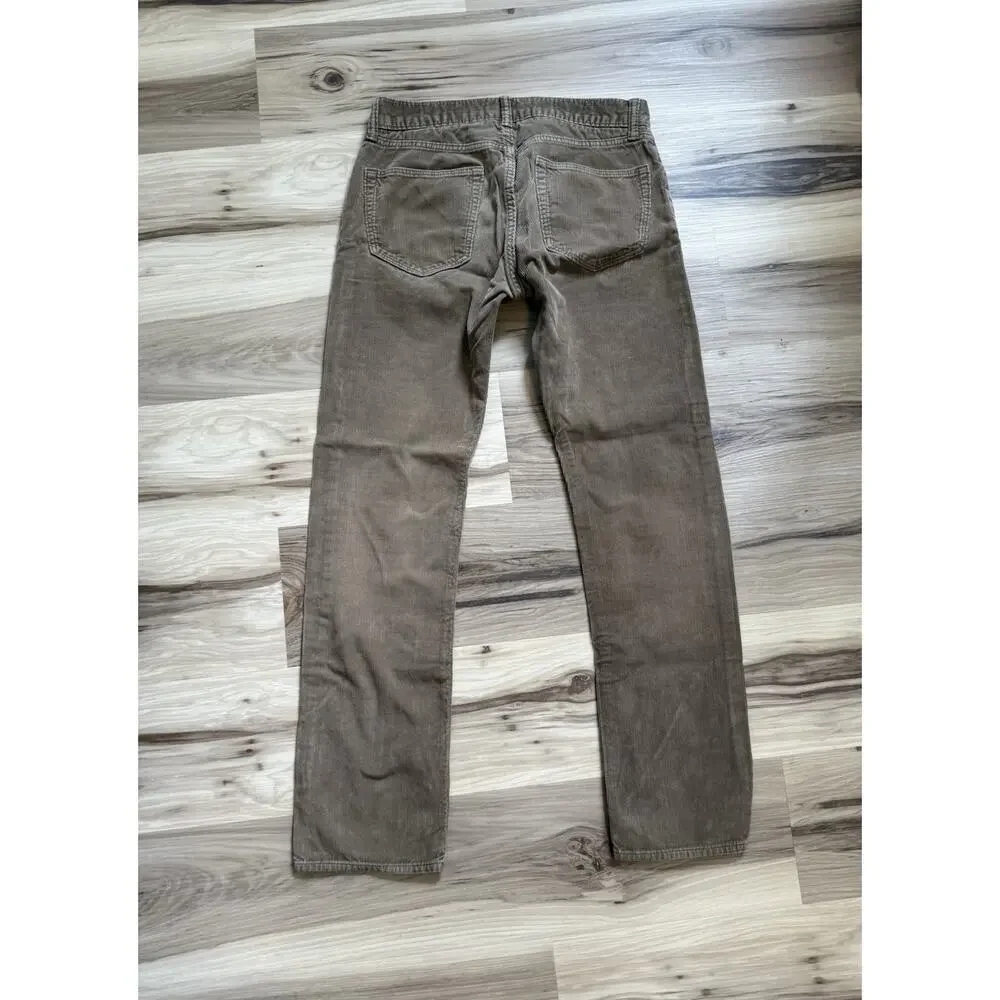 Banana Republic Mens Pima Cotton Corduroy Pants 30 x 32 Tan Straight Leg